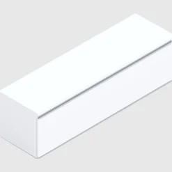 Garnero Arredamenti Mobile Tv In Legno|Mobile Tv Basso-Mobile porta TV 138x40h cm con cassettone Sunset Bianco Lucido