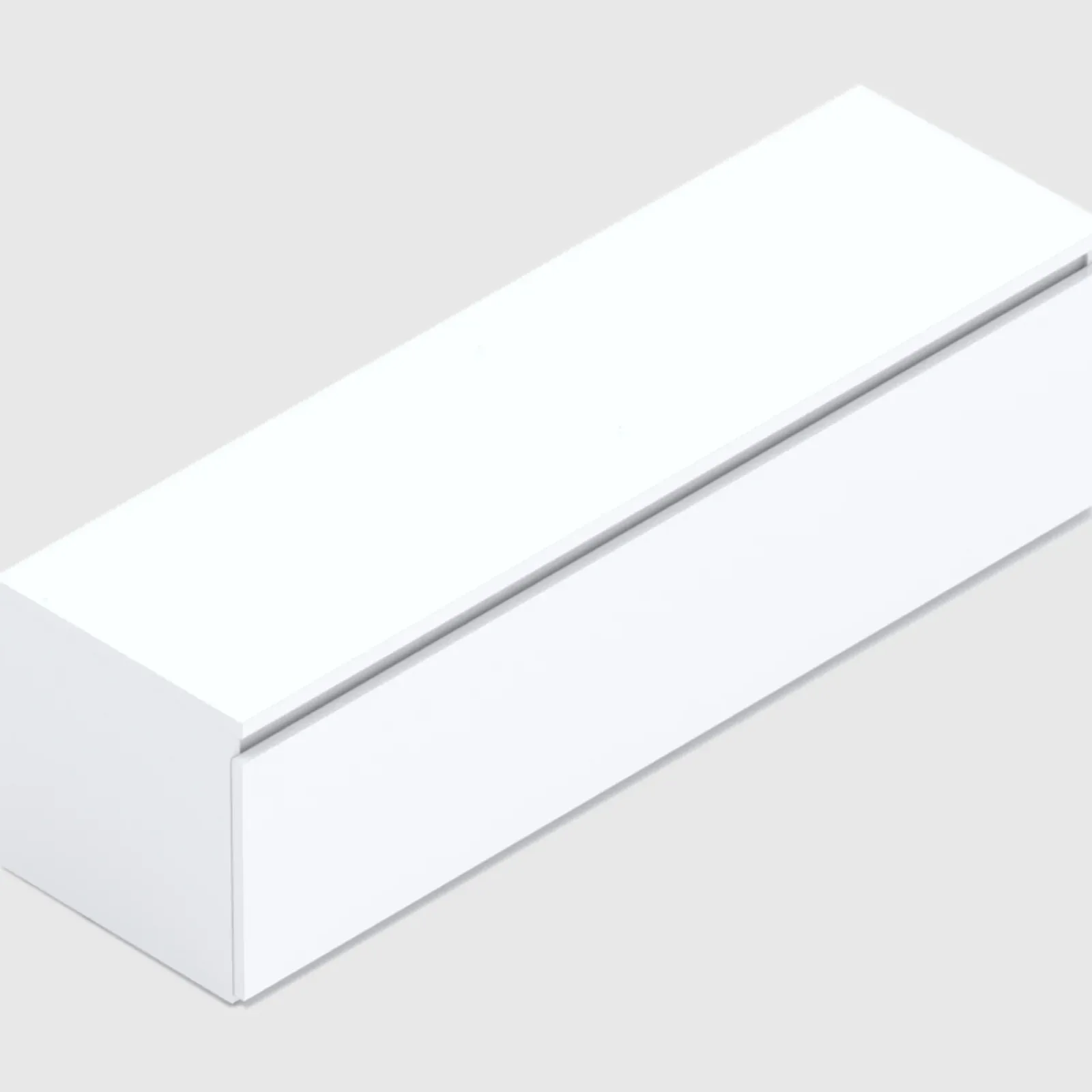 Garnero Arredamenti Mobile Tv In Legno|Mobile Tv Basso-Mobile porta TV 138x40h cm con cassettone Sunset Bianco Lucido