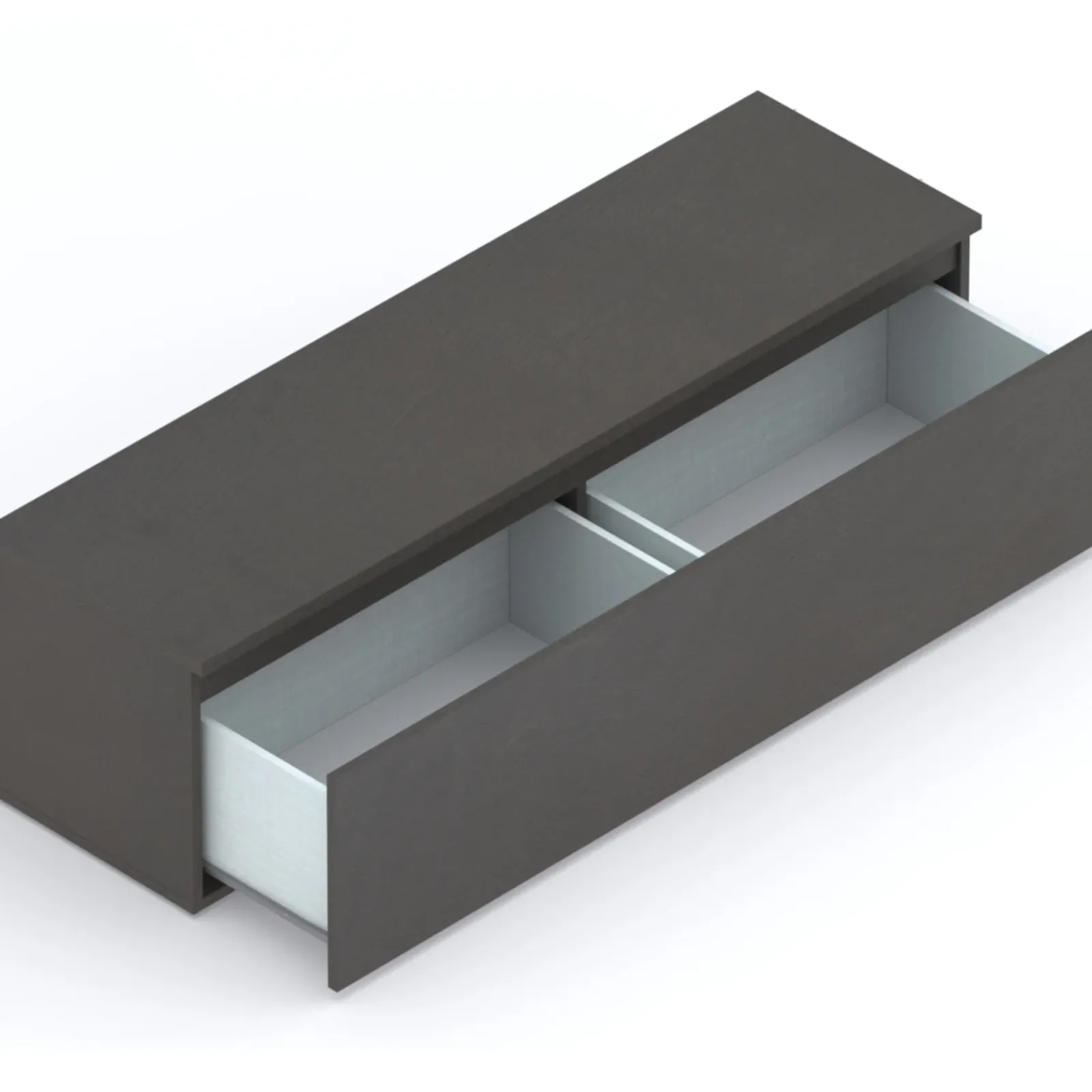 Garnero Arredamenti Mobile Tv Basso|Mobili Tv Moderni-Mobile porta TV 138x40h cm moderno soggiorno con cassettone ossido nero Elion