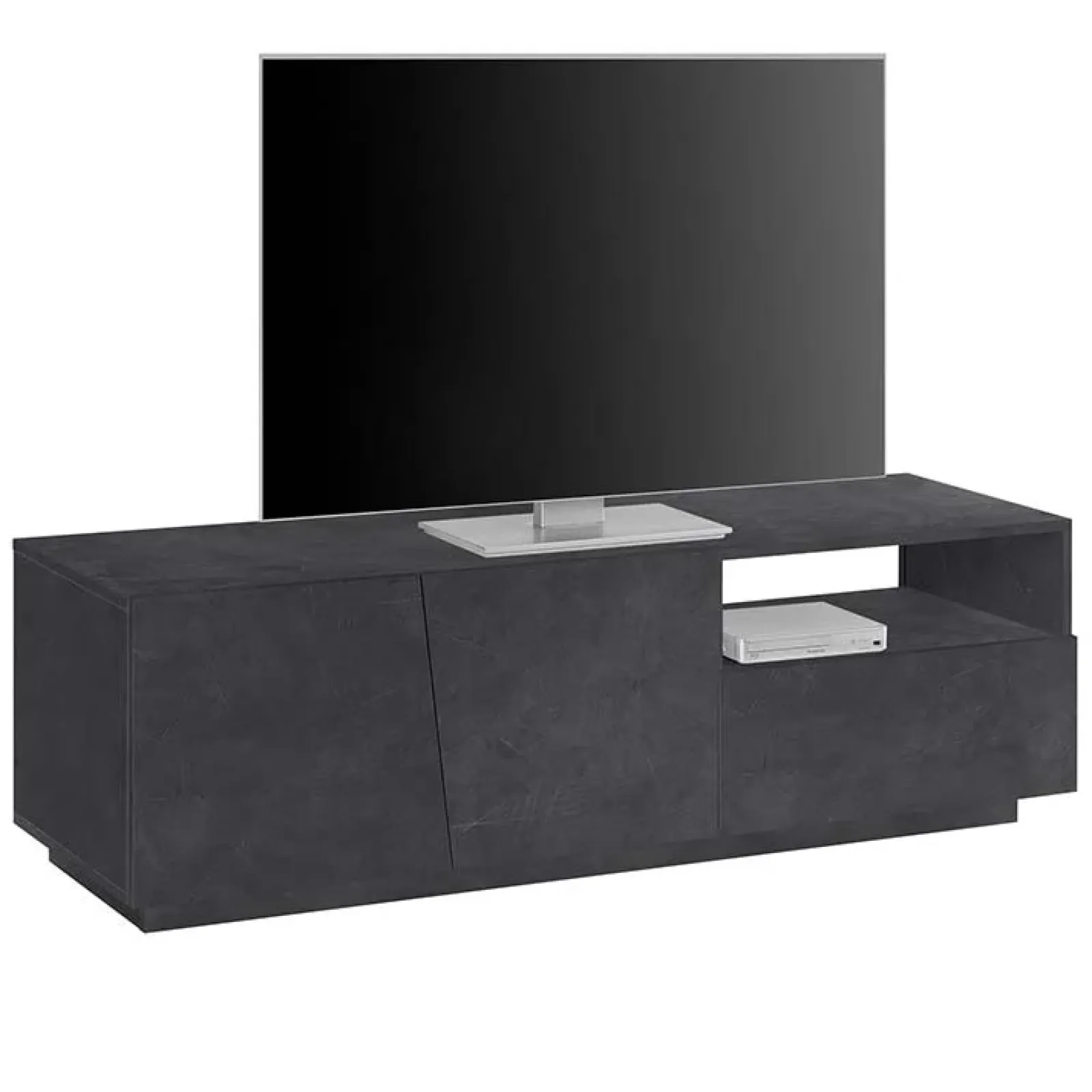 Garnero Arredamenti Mobile Tv Basso|Mobili Tv Moderni-Mobile porta TV 150x46h cm moderno Candia Gihome® Ossido