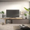 Garnero Arredamenti Mobile Tv Basso|Mobili Tv Moderni-Mobile porta tv 230x150h cm moderna marrone rovere chiaro Sunset 95