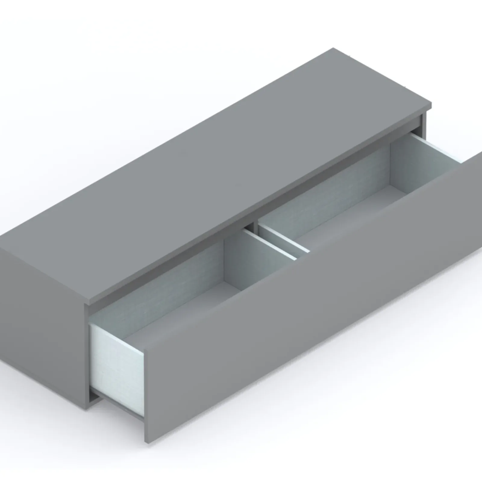 Garnero Arredamenti Mobile Tv Basso|Mobili Tv Moderni-Mobile porta TV 138x40h cm moderno soggiorno con cassettone grigio scuro Elion