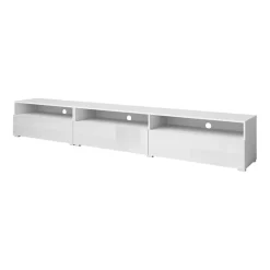 Garnero Arredamenti Mobile Tv Basso|Mobili Tv Moderni-Mobile porta TV 270x42h cm moderno bianco Emotion Gihome® Bianco Lucido