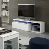 Garnero Arredamenti Mobile Tv Basso|Mobili Tv Moderni-Mobile porta TV 150x43h cm moderno bianco lucido Lumina