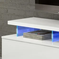 Garnero Arredamenti Mobile Tv Basso|Mobili Tv Moderni-Mobile porta TV 150x43h cm moderno bianco lucido Lumina