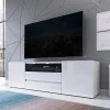 Garnero Arredamenti Mobile Tv Basso|Mobili Tv Moderni-Mobile porta TV 137x43h cm moderno soggiorno bianco Rice