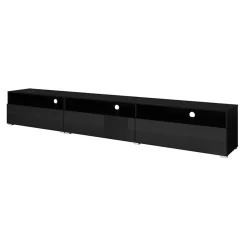 Garnero Arredamenti Mobile Tv Basso|Mobile Tv Sospeso-Mobile porta TV 270x42h cm moderno nero Emotion Gihome® Nero Lucido