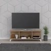 Garnero Arredamenti Mobile Tv Basso-Mobile porta TV 120x34h cm moderno rovere Nevil