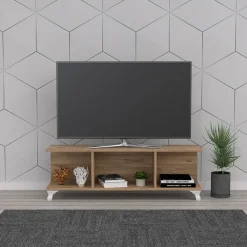 Garnero Arredamenti Mobile Tv Basso-Mobile porta TV 120x34h cm moderno rovere Nevil