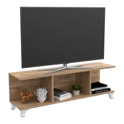Garnero Arredamenti Mobile Tv Basso-Mobile porta TV 120x34h cm moderno rovere Nevil
