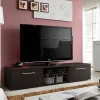 Garnero Arredamenti Mobile Tv In Legno|Mobile Tv Basso-Mobile porta TV 180x35h cm moderno wengè Tokio Gihome®