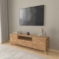 Garnero Arredamenti Mobili Tv Moderni|Mobile Tv Moderno-Mobile porta TV 140x46h cm moderno rovere Baffin Rovere Rustico