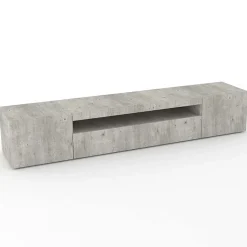 Garnero Arredamenti Mobile Tv Basso|Mobili Tv Moderni-Mobile porta TV 200x37h cm soggiorno Light Big Gihome® Cemento