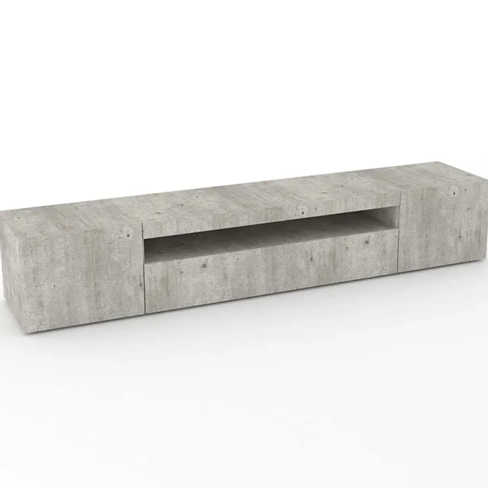 Garnero Arredamenti Mobile Tv Basso|Mobili Tv Moderni-Mobile porta TV 200x37h cm soggiorno Light Big Gihome® Cemento