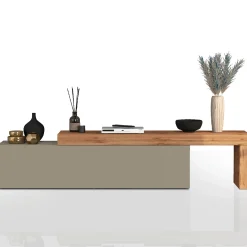 Garnero Arredamenti Mobile Tv Basso|Mobili Tv Moderni-Mobile porta tv 230x51h cm tortora rovere Block Tortora - Rovere