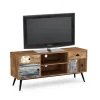 Garnero Arredamenti Mobile Tv In Legno|Mobile Tv Basso-Mobile porta TV 120x60h cm vintage legno industrial con stampe Kabul