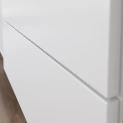 Garnero Arredamenti Mobile Tv Basso|Mobili Tv Moderni-Mobile TV 174x60h cm 2 cassetti design cannettato bianco Strike Bianco Opaco