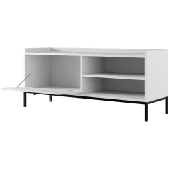 Garnero Arredamenti Mobile Tv Basso|Mobili Tv Moderni-Mobile TV 140x55h cm design moderno bianco Pollon Bianco Opaco