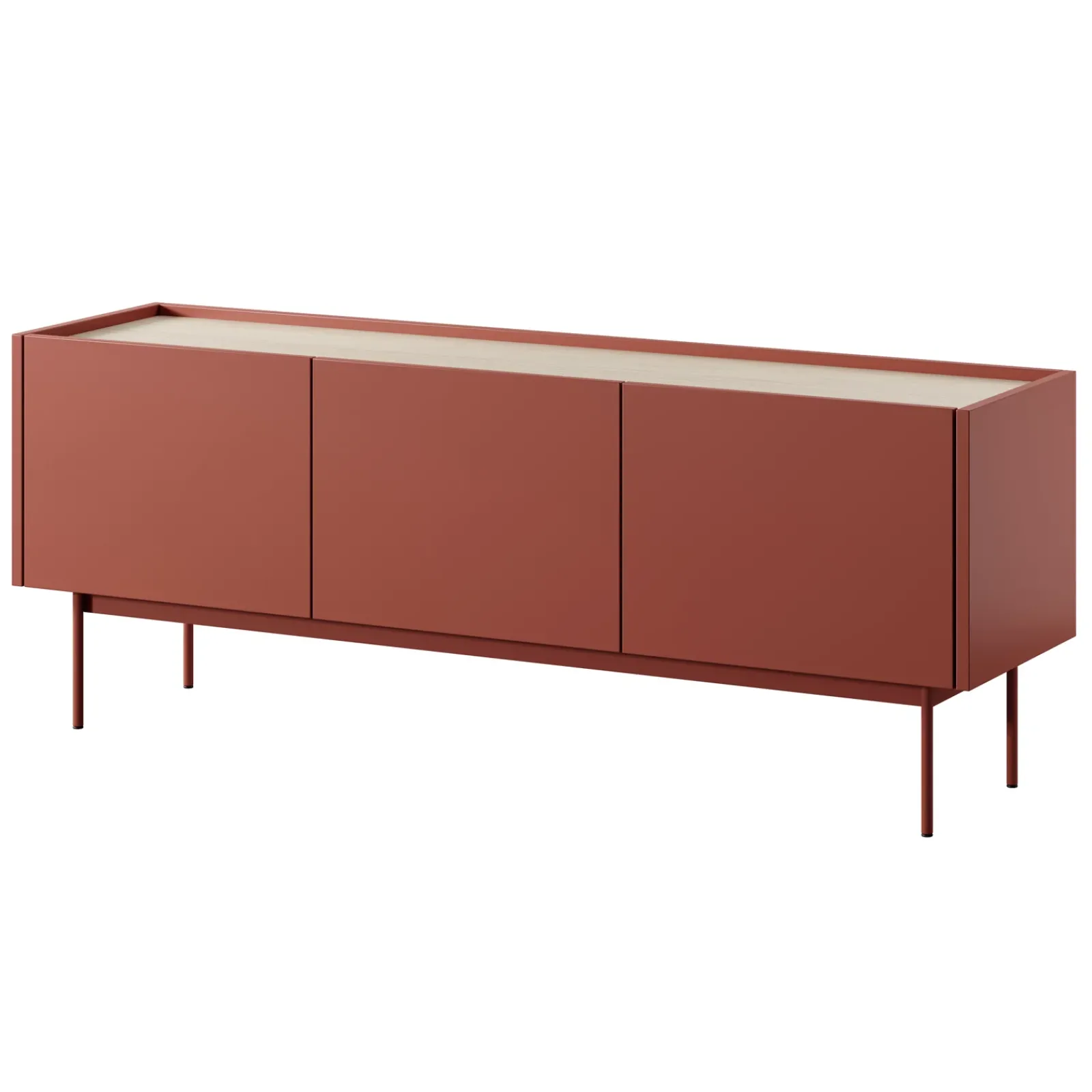 Garnero Arredamenti Mobile Tv Basso|Mobili Tv Moderni-Mobile TV 144x55h cm design moderno rosso Passion