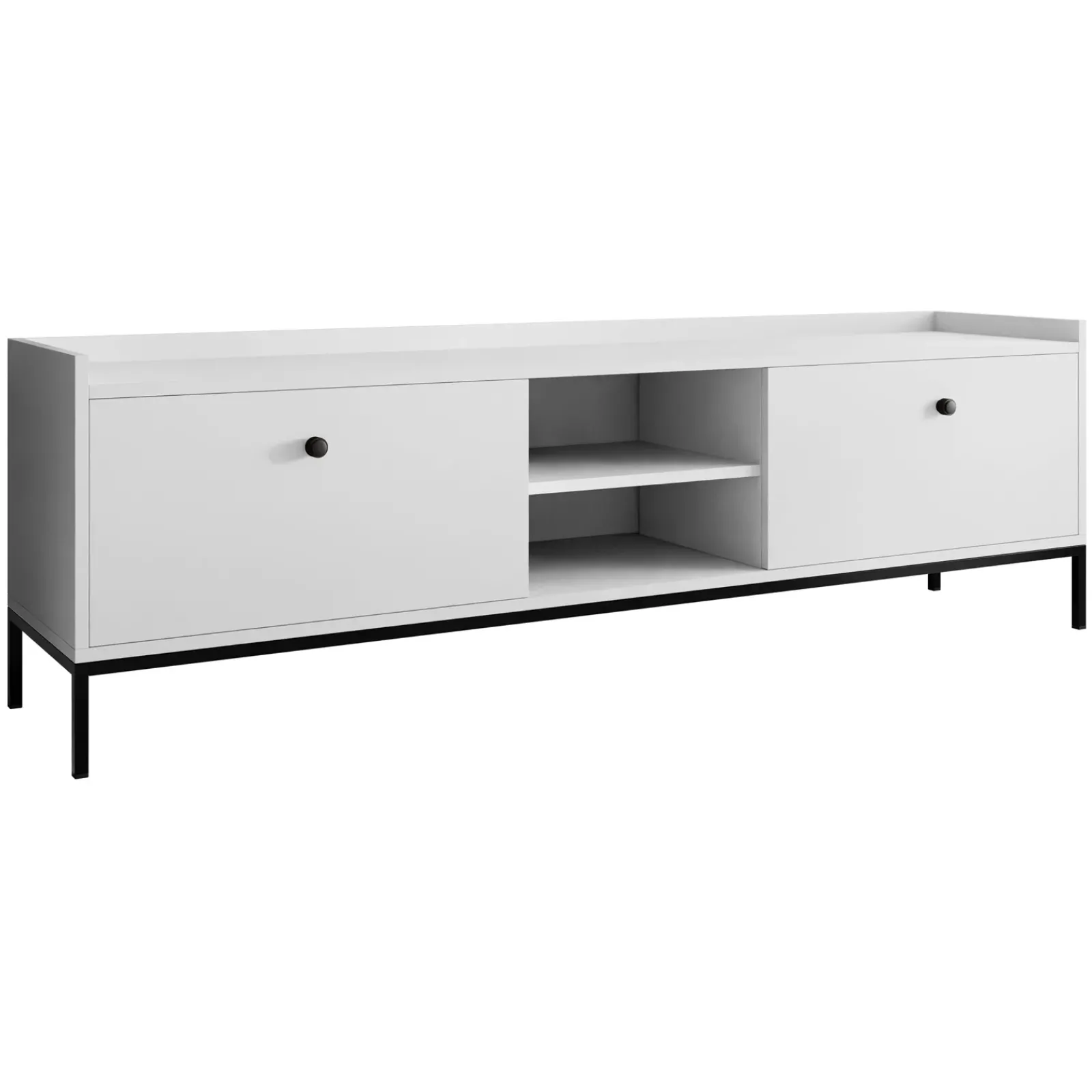 Garnero Arredamenti Mobile Tv Basso|Mobili Tv Moderni-Mobile TV 180x55h cm design moderno bianco Pollon
