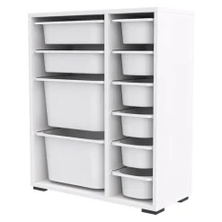 Garnero Arredamenti Mobili Multiuso|Cassettiera-Modulo cassettiera 70x81cm bianco opaco Fast Patton