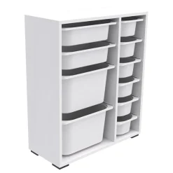 Garnero Arredamenti Mobili Multiuso|Cassettiera-Modulo cassettiera 70x81cm bianco opaco Fast Patton