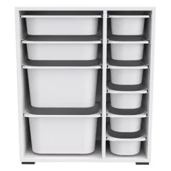 Garnero Arredamenti Mobili Multiuso|Cassettiera-Modulo cassettiera 70x81cm bianco opaco Fast Patton