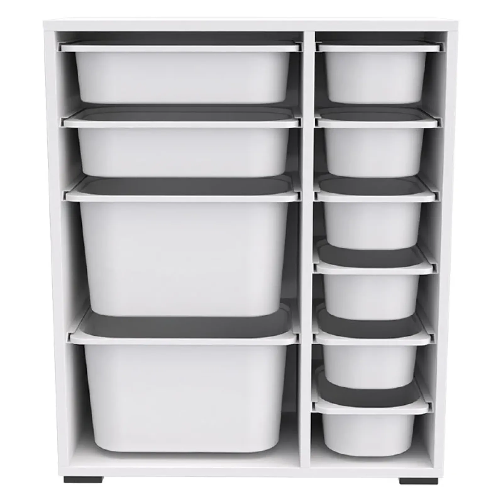 Garnero Arredamenti Mobili Multiuso|Cassettiera-Modulo cassettiera 70x81cm bianco opaco Fast Patton