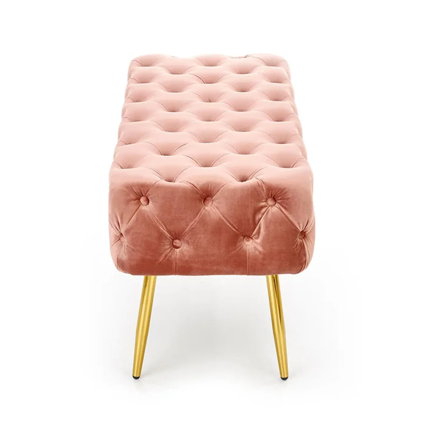 Garnero Arredamenti Panca Ingresso-Panca moderna 100x45cm in tessuto rosa oro Napoleon