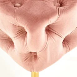 Garnero Arredamenti Panca Ingresso-Panca moderna 100x45cm in tessuto rosa oro Napoleon