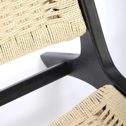 Garnero Arredamenti Poltrone Design|Poltrone Relax-Panca relax moderna in rattan naturale Salvin Nero