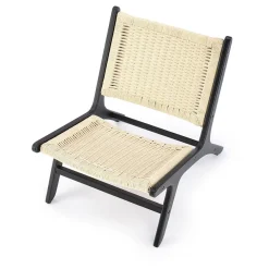 Garnero Arredamenti Poltrone Design|Poltrone Relax-Panca relax moderna in rattan naturale Salvin Nero