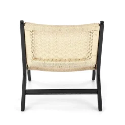 Garnero Arredamenti Poltrone Design|Poltrone Relax-Panca relax moderna in rattan naturale Salvin Nero