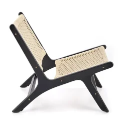 Garnero Arredamenti Poltrone Design|Poltrone Relax-Panca relax moderna in rattan naturale Salvin Nero