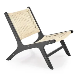 Garnero Arredamenti Poltrone Design|Poltrone Relax-Panca relax moderna in rattan naturale Salvin Nero