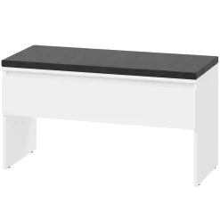 Garnero Arredamenti Panca Ingresso-Panca scarpiera 92x50cm con imbottitura bianco Accent Bianco Opaco