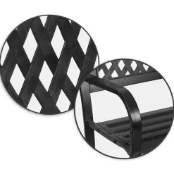 Garnero Arredamenti Panchine Da Giardino-Panchina con schienale da giardino metallo nero Sitdown