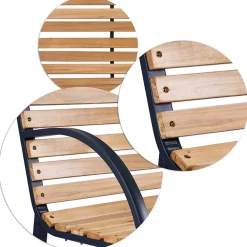 Garnero Arredamenti Panchine Da Giardino-Panchina da giardino con schienale rovere Sit