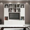 Garnero Arredamenti Librerie Ufficio|Librerie-Parete attrezzata libreria 218x218h cm componibile moderna bianco frassinato Kubic 08