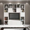Garnero Arredamenti Librerie Ufficio|Librerie-Parete attrezzata libreria 218x218h cm componibile moderna bianco frassinato Kubic 12