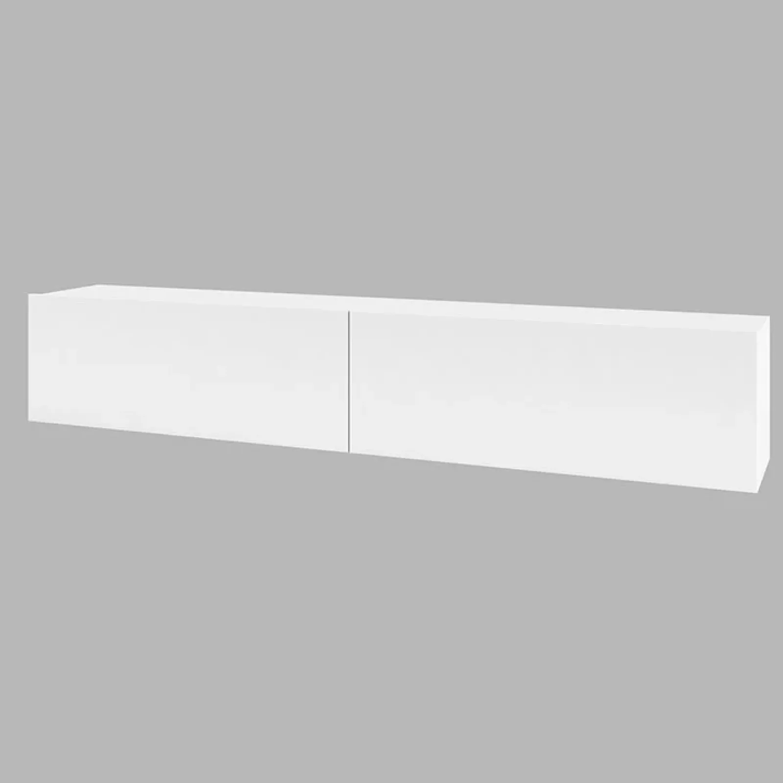 Garnero Arredamenti Parete Attrezzata Sospesa|Pareti Attrezzate-Parete attrezzata sospesa 226x140h cm bianco rovere Fusion 2 Bianco Opaco