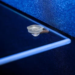 Garnero Arredamenti Camino Bioetanolo|Parete Attrezzata Con Camino-Parete attrezzata sospesa 250x170h cm con camino bioetanolo nero grigio Giotto