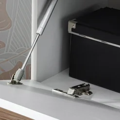 Garnero Arredamenti Parete Attrezzata Sospesa|Pareti Attrezzate-Parete attrezzata sospesa 220x148h cm nero rovere grigio perla Violina