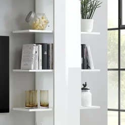 Garnero Arredamenti Parete Attrezzata A Terra|Pareti Attrezzate-Parete attrezzata 285x187h cm e opaco Steppi 2 Bianco Lucido