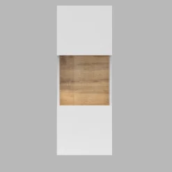 Garnero Arredamenti Parete Attrezzata A Terra|Pareti Attrezzate-Parete attrezzata 226x140h cm bianco rovere Fusion 2 Bianco Opaco