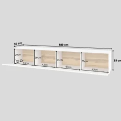 Garnero Arredamenti Parete Attrezzata A Terra|Pareti Attrezzate-Parete attrezzata 226x140h cm bianco rovere Fusion 2 Bianco Opaco
