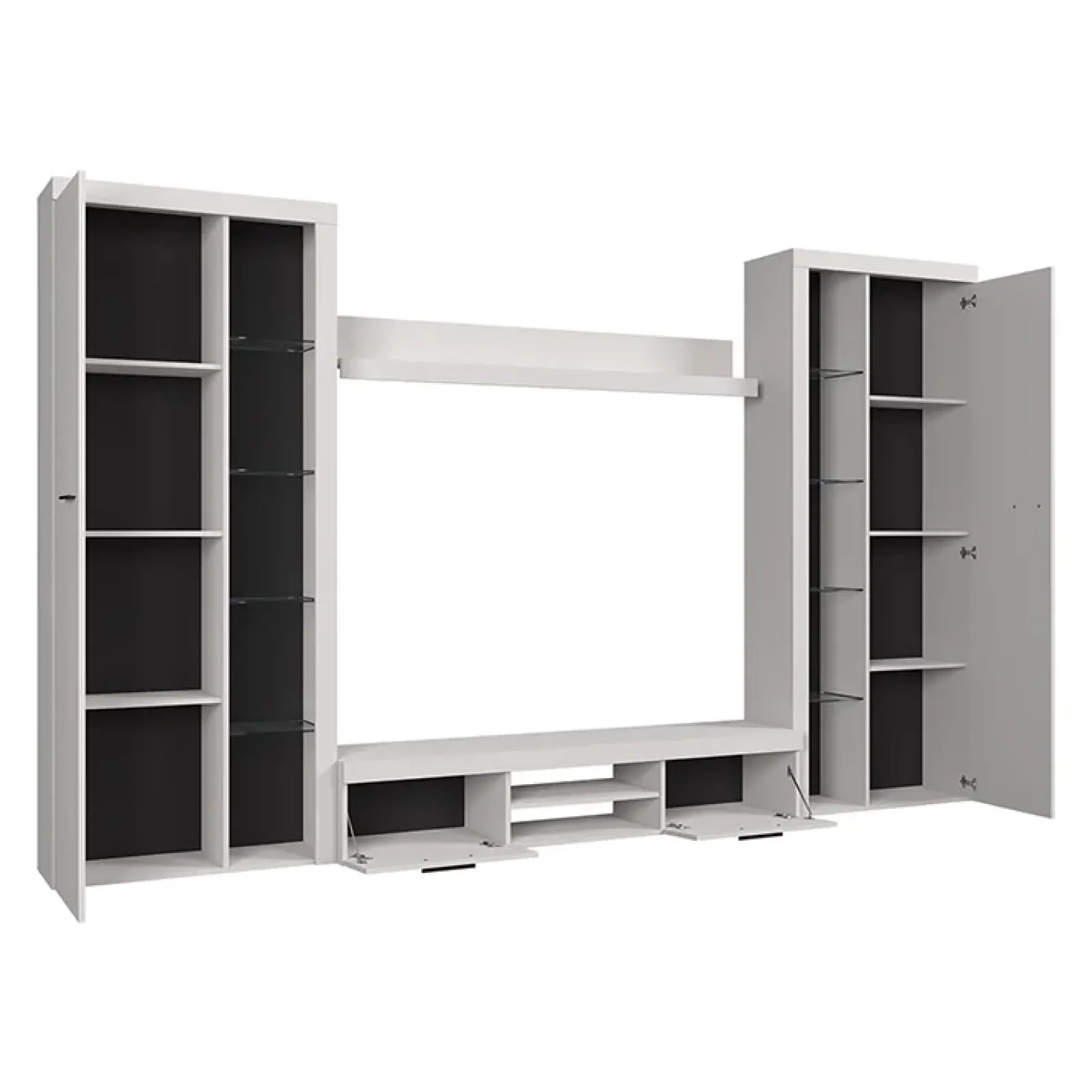 Garnero Arredamenti Parete Attrezzata A Terra|Pareti Attrezzate-Parete attrezzata 300x190h cm bianco Birmingham