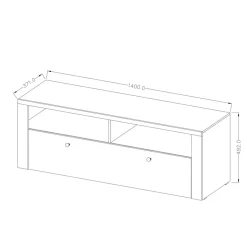 Garnero Arredamenti Parete Attrezzata A Terra|Pareti Attrezzate-Parete attrezzata 325x206h cm bianco frassinato rovere Paloma 2 Bianco Frassinato - Noce