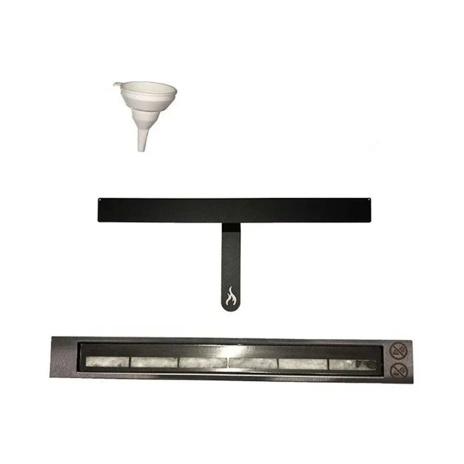 Garnero Arredamenti Camino Bioetanolo|Parete Attrezzata Con Camino-Parete attrezzata 288x170h cm moderna reversibile con biocamino nero Fire Gihome® Nero Lucido - Bianco opaco