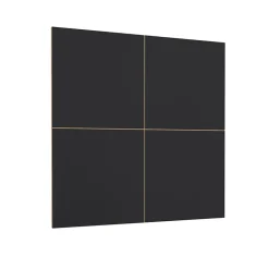 Garnero Arredamenti Parete Attrezzata A Terra|Pareti Attrezzate-Parete attrezzata 251x196h cm moderna rovere nero Favorita Rovere - Nero opaco